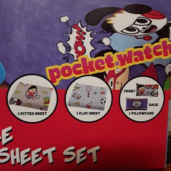 Ryan’s World 3 Piece Twin Size Sheet Set - Picture 2 of 5